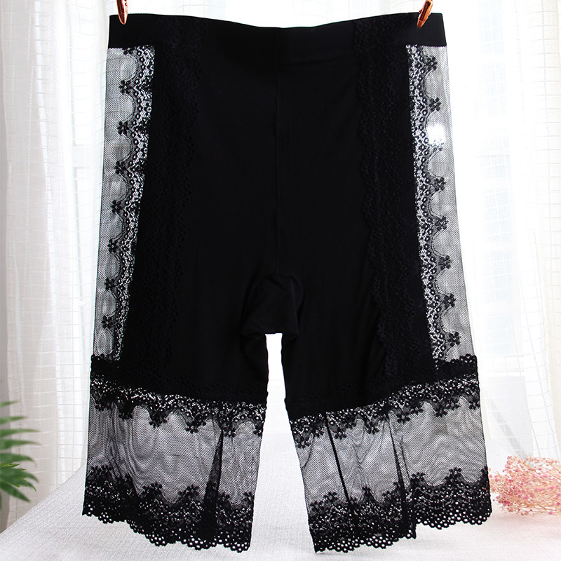 Más tamaño modal seguridad pantalones anti-exposición no rizado cintura alta vientre contracción grasa mm200 kg transpirable recortada Pantalones de seguridad