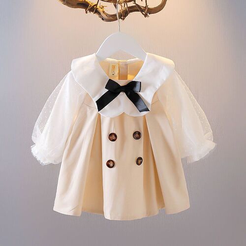 Ladies' Autumn Dress for Girls, Stylish Children's Princess Skirt for Girls Aged 1-3, Baby Doll Skirt, 0-2 Infant Bubble Sleeve Skirt