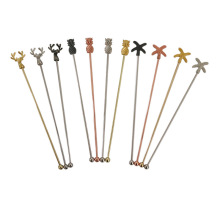 304不锈钢打酒棒创意吧勺鸡尾酒搅拌棒火烈鸟奶茶装饰棒外贸跨境