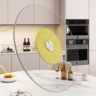 Household Dining Table Small Apartment Removable Round Plate Turntable Hotel Hotel Banquet Restaurant Glass Turntable Wholesale