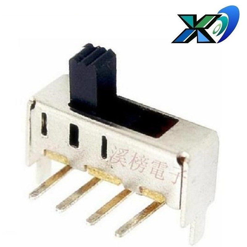 单排三档立式拨动开关4脚  拨动开关3位立式四脚 滑动开关3段立式