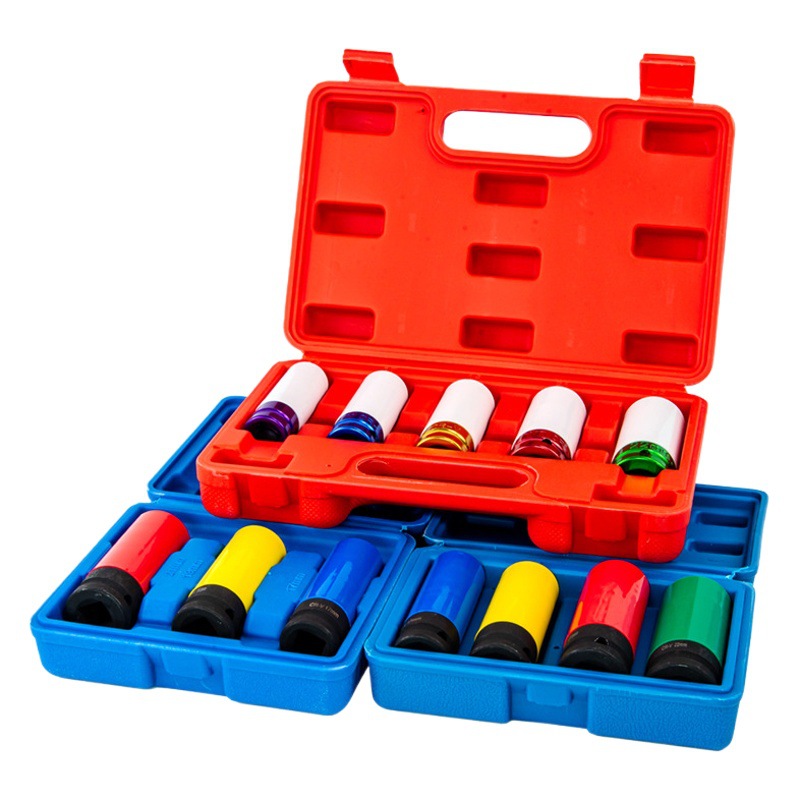 Pistola de aire alargado color neumático tornillo manga especial 1/2 llave neumático desmontaje traje de manga de protección