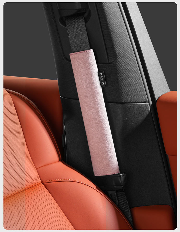 Car deerskin velvet safety belt shoulder protective cover insurance shoulder protective cover anti-tightening neck men and women Four Seasons car extended