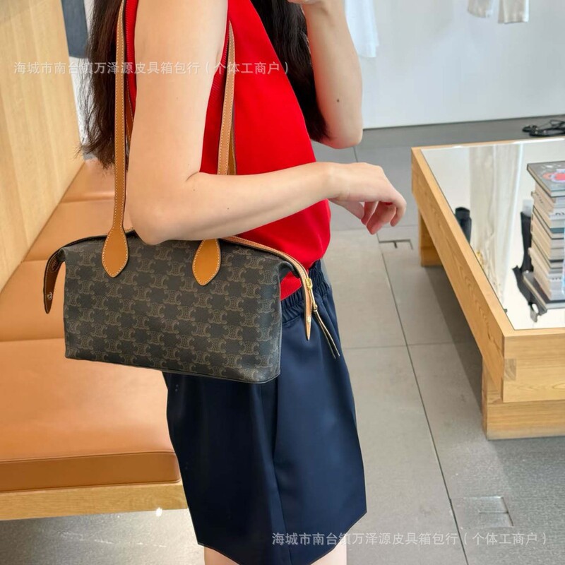 Cross-border high-end vintage dumpling bag tote bag for women, single-shoulder handbag, large-capacity commuter versatile underarm bag