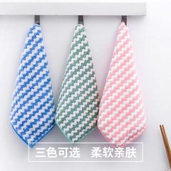 Lazycat Coral Fleece Kitchen Dish Towel with Wavy Texture, Thickened, Non-Slip Edge, Oil-Proof Towel for Home Cleaning