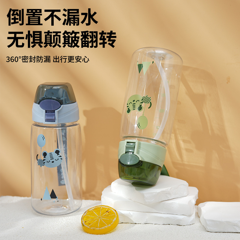 Botellas de agua deportivas populares cuidadosamente seleccionadas para estudiantes masculinos y femeninos, vasos con pajita de gran capacidad para exteriores, vasos portátiles, vasos de plástico al por mayor image 5