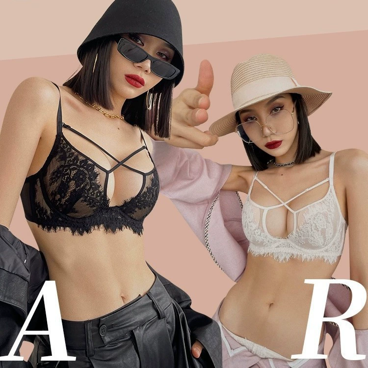 Летнее тонкое нижнее белье, кружевной sexy поддерживающий Push Up бюстгальтер, комплект, красивый силуэт спины