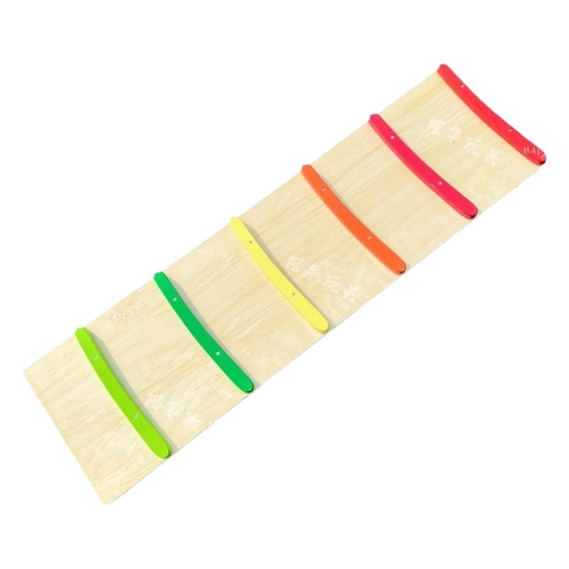 Educación temprana niños educativos de madera multifuncional Arco Iris mecedora equilibrio tablero escalada marco juguete interactivo jardín de infantes