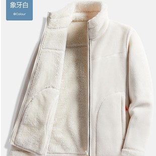 A coke with fleece fleece jacket women's coat polar fleece jacket autumn and winter double-sided wear thick coral fleece sweater cardigan
