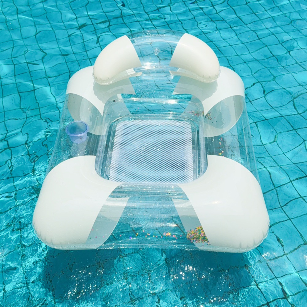 Piscina de viento minimalista círculo de natación de vacaciones círculo de natación para adultos niños sillón de piscina infinita para tomar fotos de diapositivas flotantes