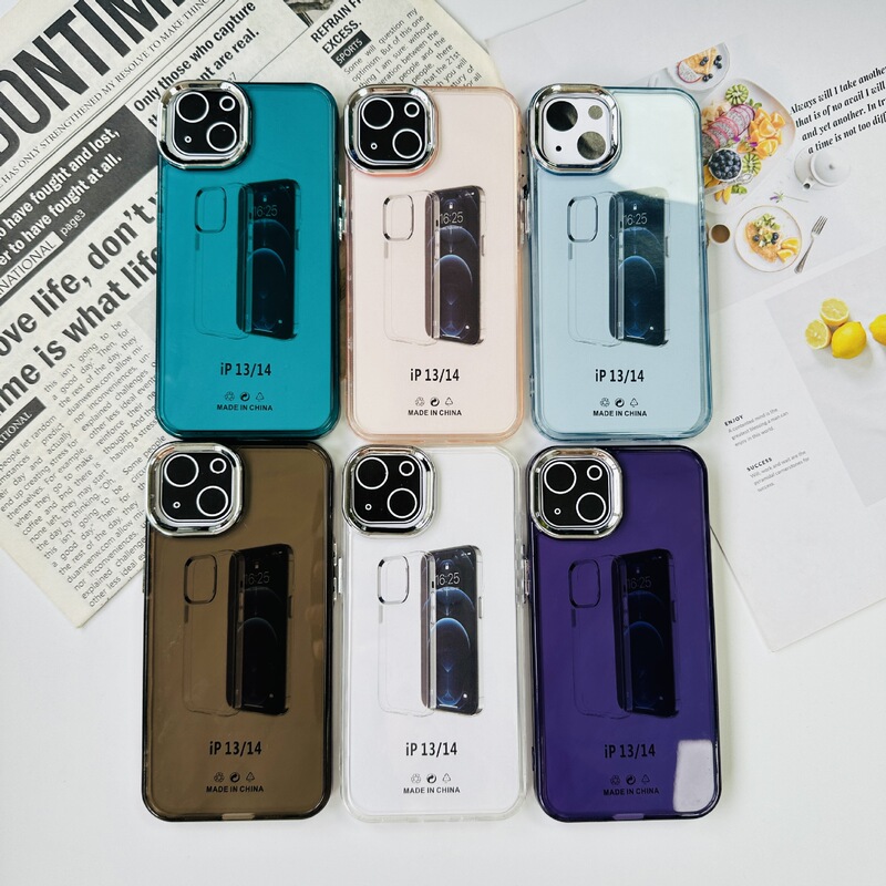 Electroplated Lens Frame Suitable for iPhone 16E High-Appearance Transparent Anti-Drop Phone Case Apple 17 Pro New Model Wholesale