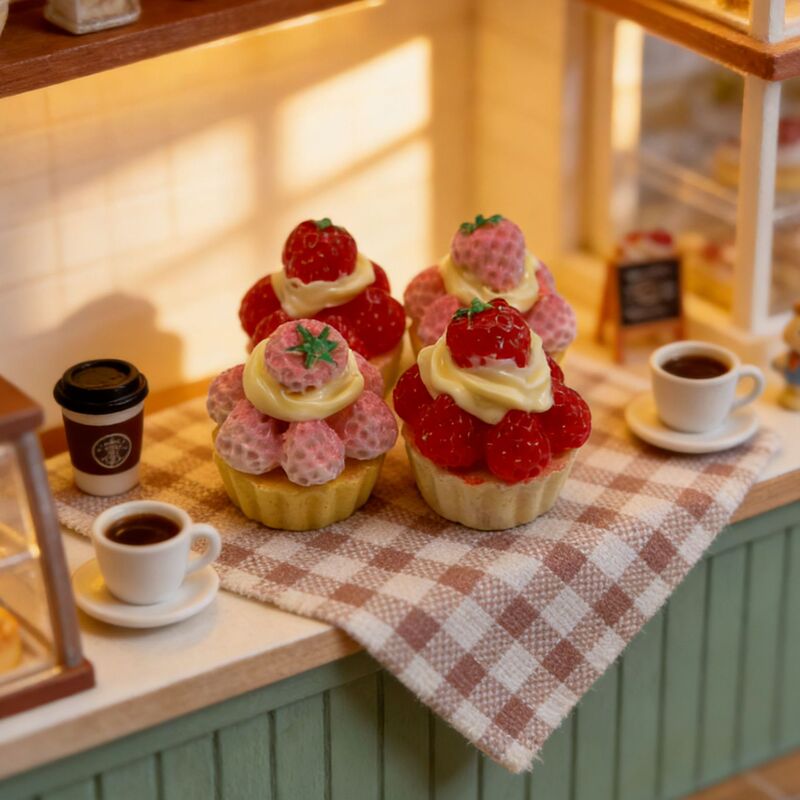 Three-Dimensional Three-Layer Strawberry Mini Cake Miniature Food Toy Scene Decoration Resin Accessories DIY Keychain Pendant Hair Tie Three-Dimensional Three-Layer Strawberry Mini Cake Miniature Food Toy Scene Decoration Resin Accessories DIY Keychain Pendant Hair Tie