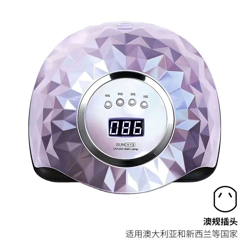 Lámpara de uñas de alta potencia máquina de fototerapia sincronización de cuatro engranajes colorido esmalte de uñas pegamento lámpara de hornear Amazon secador de uñas personalización
