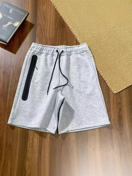 2024 verano nuevo estilo de los hombres pantalones cortos deportivos con cremallera en presión frontal multicolor de punto pantalones de cinco puntos 172