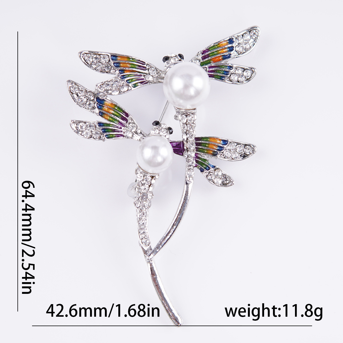 Simple Style Classic Style Dragonfly Alloy Inlay Zircon Women's Brooches display picture 5