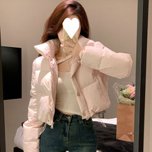 奶呼呼高腰颜值棉服外套女冬装新款小个子立领短款百搭显面包服