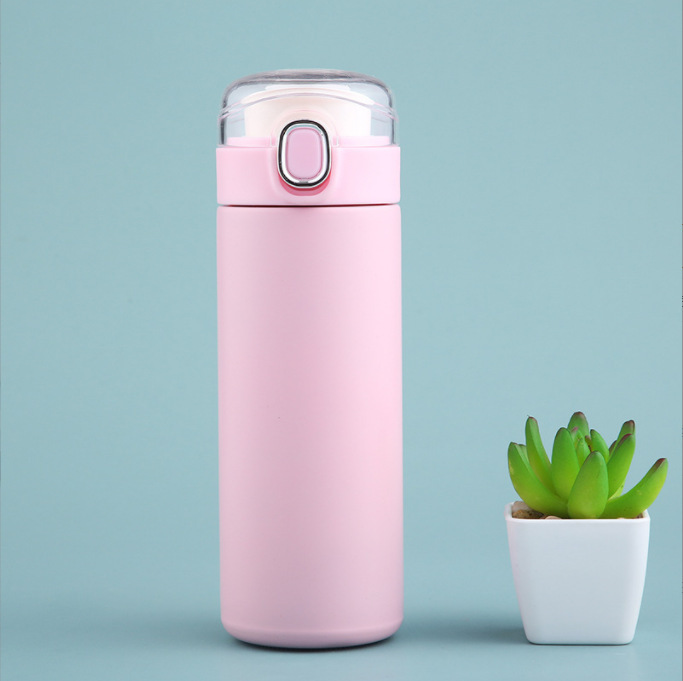 La celebridad de Internet transfronteriza rebote ventosa inteligente Pantalla de moda de acero inoxidable taza de agua de la personalidad de la taza del estudiante taza de regalo