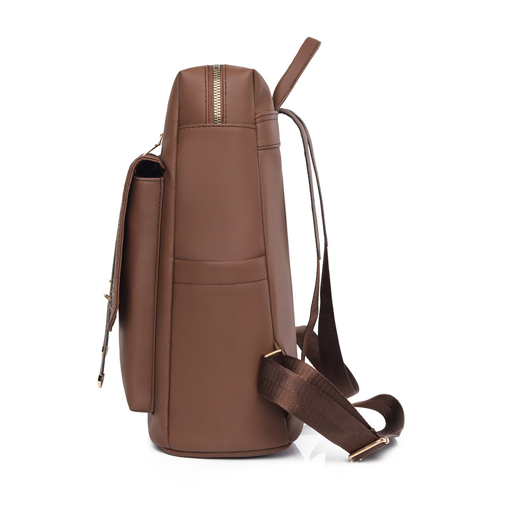 Mochila de gran capacidad para mujer 2024 nueva moda retro señoras mochila de viaje casual cuero suave para estudiantes universitarios