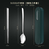 Spoon stainless steel, fork, chopsticks, set for elementary school students, handheld tableware, internet celebrity, 3 piece set, wholesale