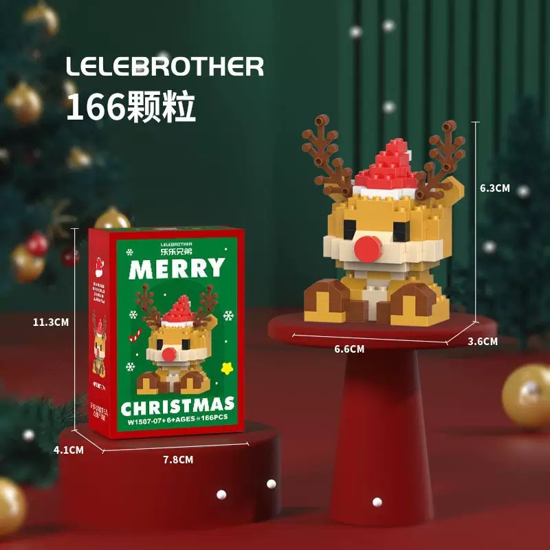 Juguetes de ensamblaje de bloques de Navidad para niños rompecabezas compatibles con regalos de micropartículas image 13