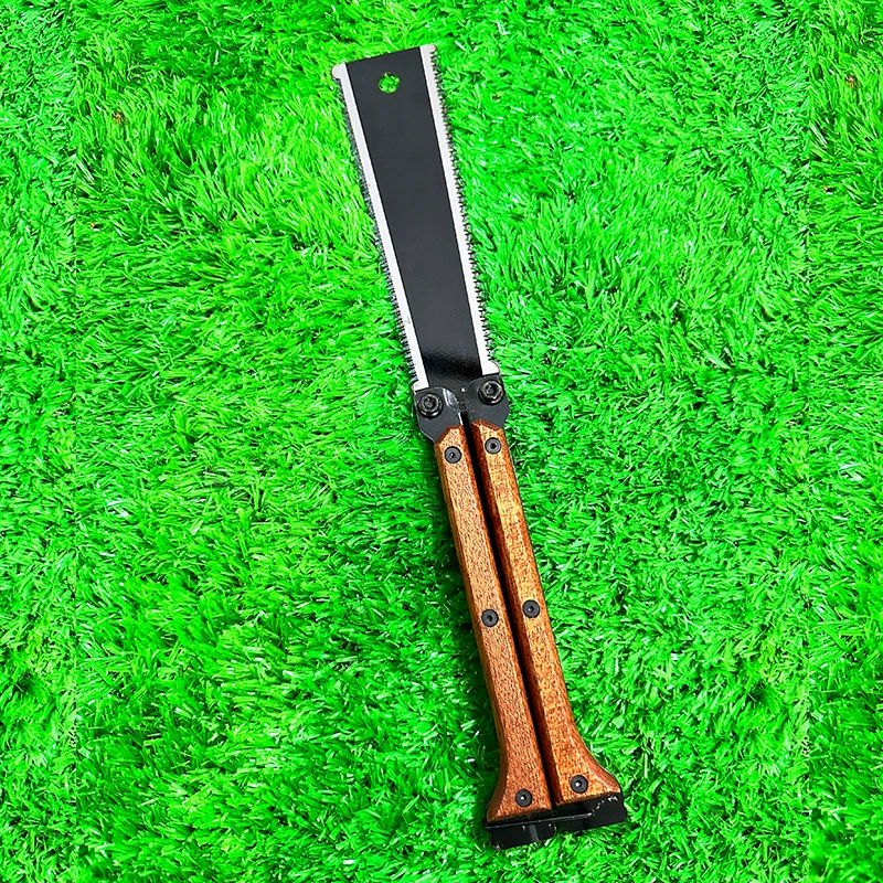 Деревянная ручка складная пила бабочка пила SK5 бытовая маленькая ручная лесозаготовка двухсторонняя машина для шлифовки зубчатая пила ручной работы