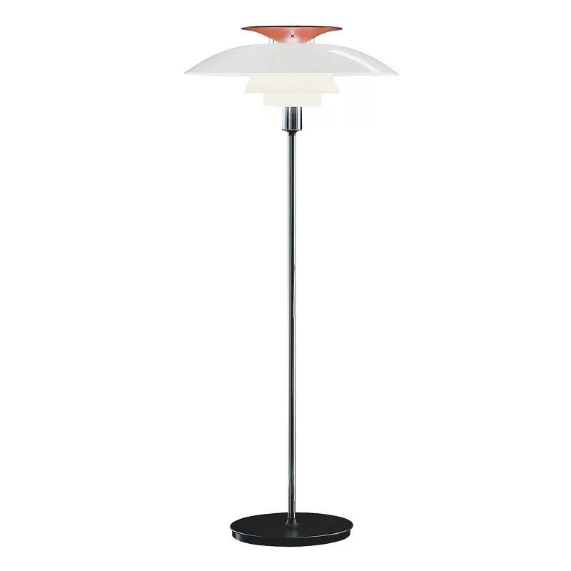 Настольная/напольная лампа Floor lamp (Luo Jiabai) скандинавский дизайн, светлая роскошь, слоистая абажурная часть, вариант напольного или настольного размещения