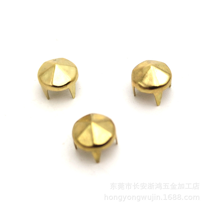 箱包五金 出口 铜质爪珠 六角圆尖爪钉 六角爪珠 六角圆尖帽钉
