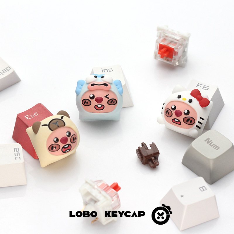 Loopy Keycap Clown Fish Keycap Hello Kitty Keycap Capibara Mechanical Keyboard Personalized Keycap