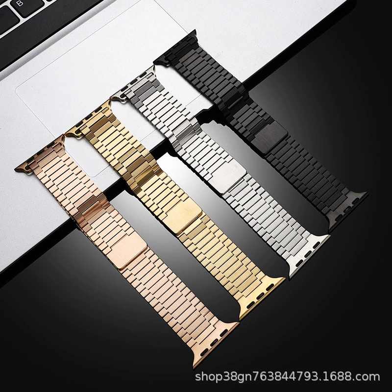 Подходит для ремешка Apple Watch AppleWatch Ultra из нержавеющей стали с металлической петлей и цепочкой, магнитный всасывающий стальной ремень