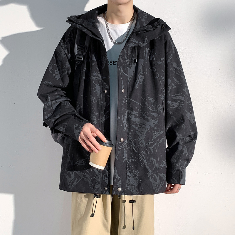 Charge Clothes Couple's Outdoor Mountaineering Camping Warm-proof Leisure Sports Jacket Fashion Brand Color Matching Portable Storage Folder