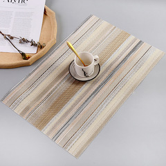歐式彩虹條餐墊 ins簡約時尚長方形西餐墊隔熱防燙杯墊餐盤墊家用