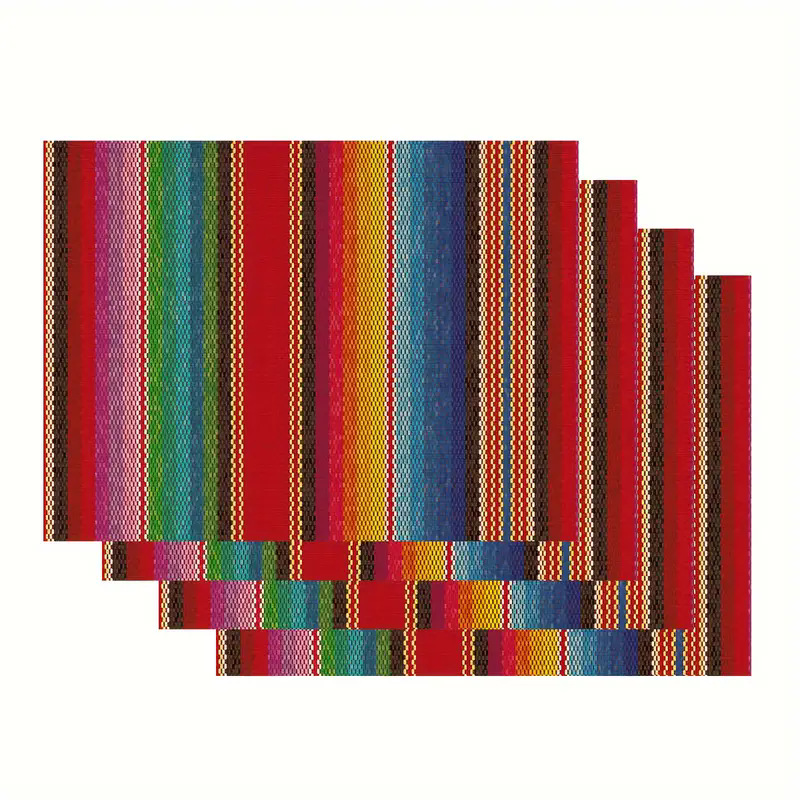 Transfronterizos lino almohadilla de mesa Aliexpress TEMU Amazon almohadilla de mesa cuadrada búfalo rojo almohadilla de Navidad Día de la Independencia