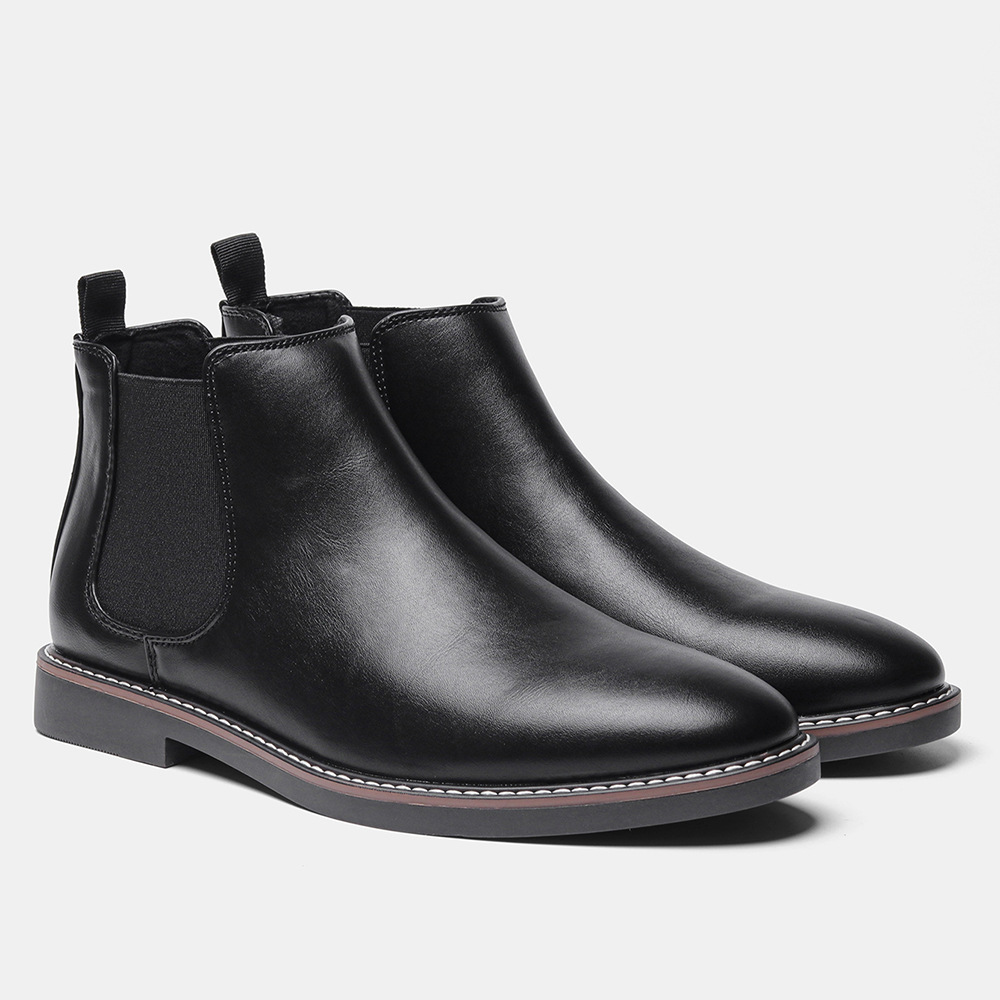Herren Britische Herrenschuhe Polnische Farbe Mode Retro Herren Übergröße Stiefeletten Stiefeletten_voghion.com