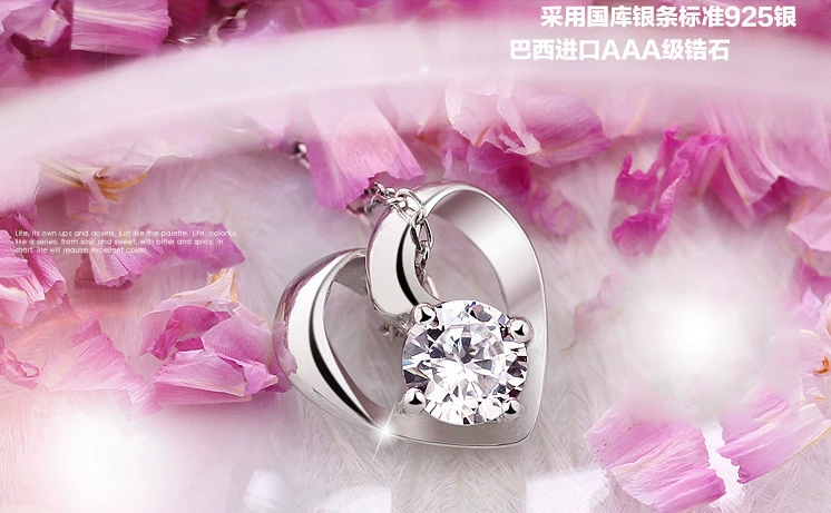 Подвеска с кристаллом в форме сердца - корейский бохо стиль, AliExpress, без цепи, белый или пурпурный