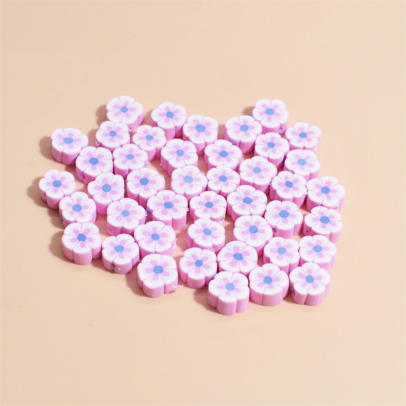 100 PCS/Package Soft Clay Flower Beads display picture 7