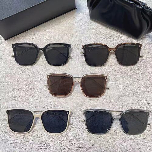 New brown sunglasses for women, high-end metal large frame anti-UV sunglasses for women, fashion retro internet celebrity glasses