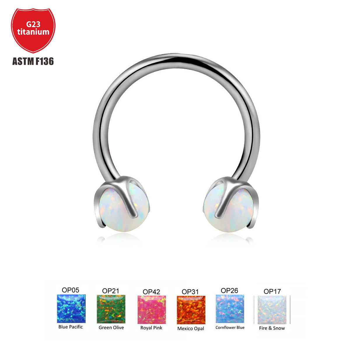 Pointed titanium steel lip stud product view
