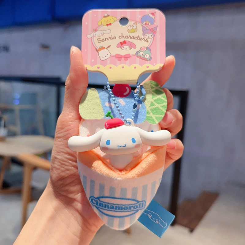 Плюшевый брелок Sanrio Hello Kitty, оригинал, мягкая подвеска 11×7.5 см, коллекционный талисман