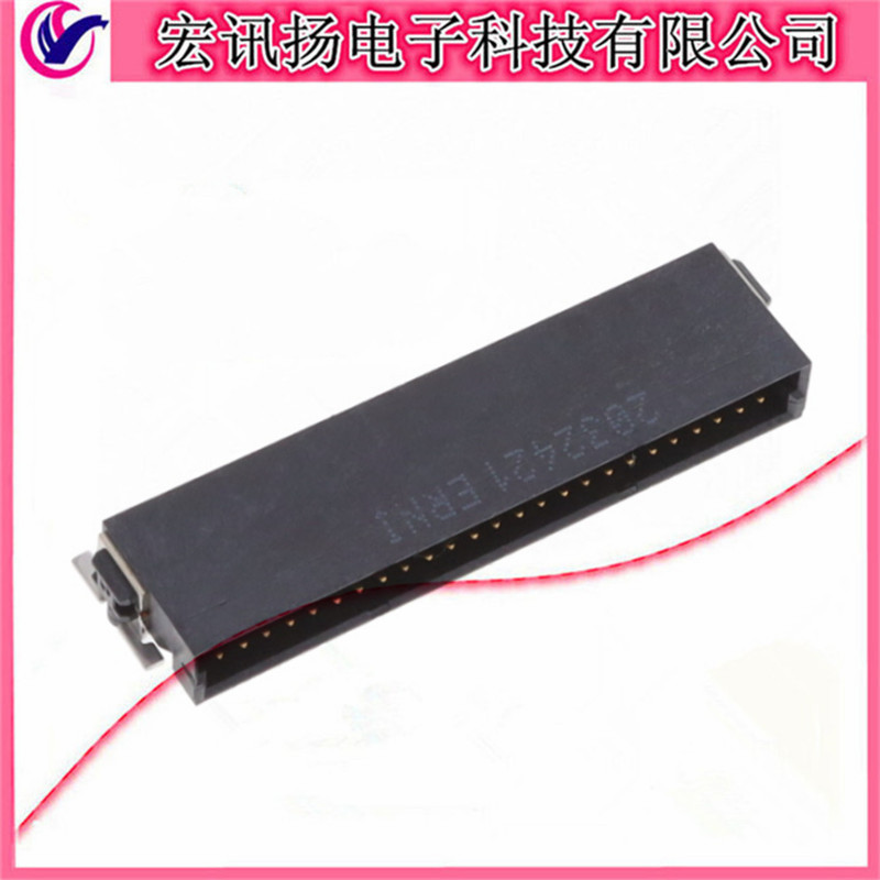 154765 原装ERNI 1.27mm间距-50Pin  针座连接器 154765-E