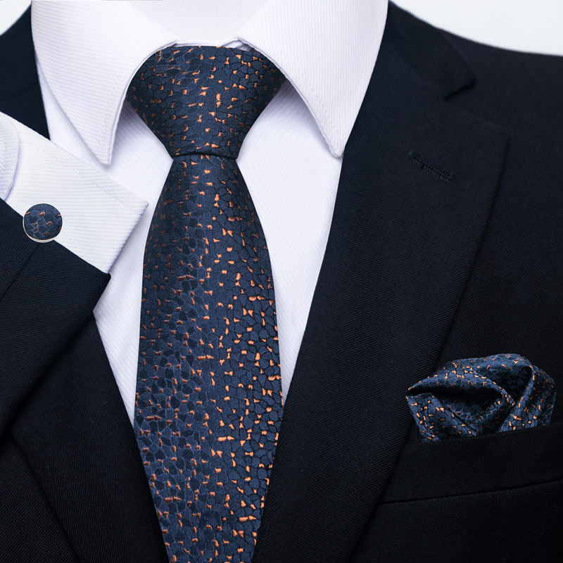 Paisley Men's Necktie Pocket Square And Cufflinks Gift Set_voghion.com
