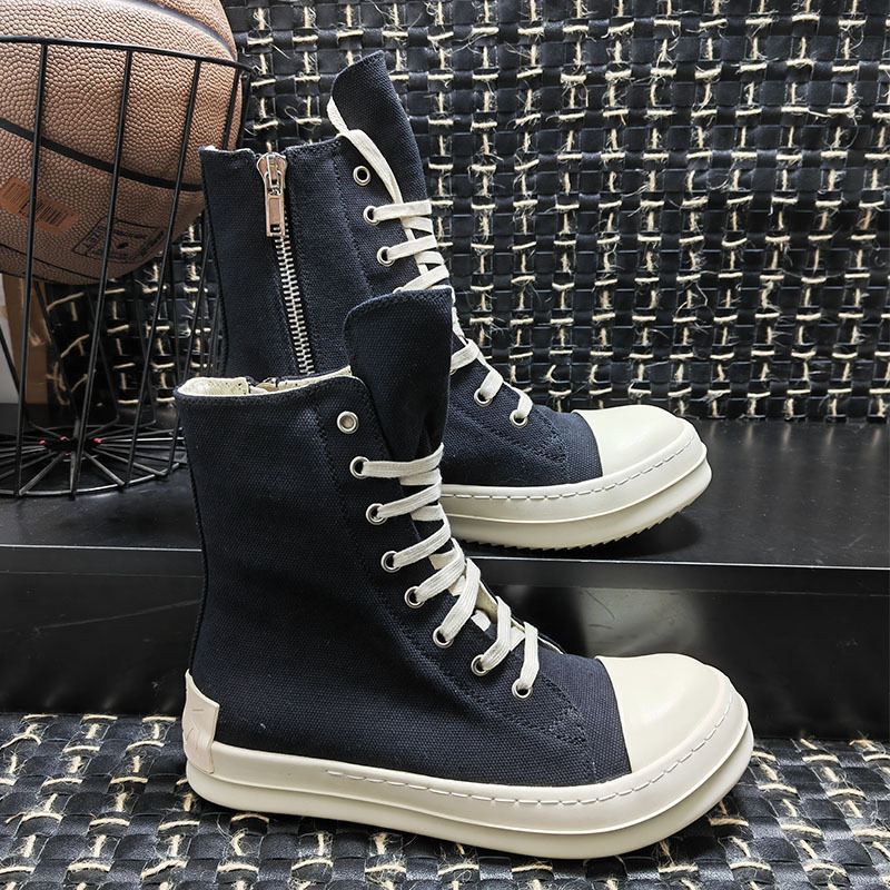 Versatile Unisex Casual Sneakers With Thick Sole And Lace-up Fit_voghion.com