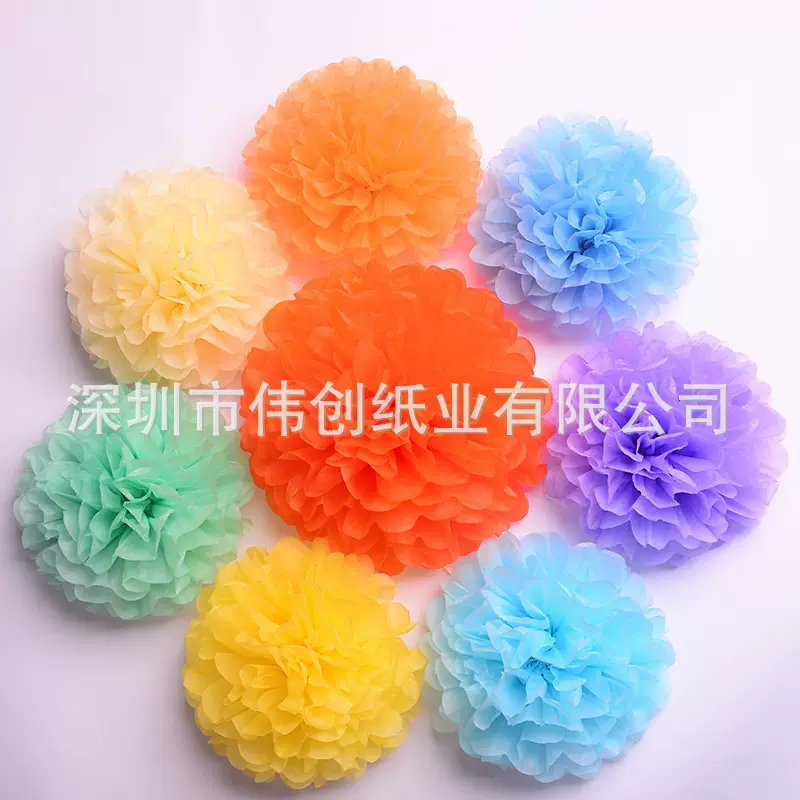 婚庆装饰工艺品纸花球 圣诞节日生日派对装饰用品纸花球