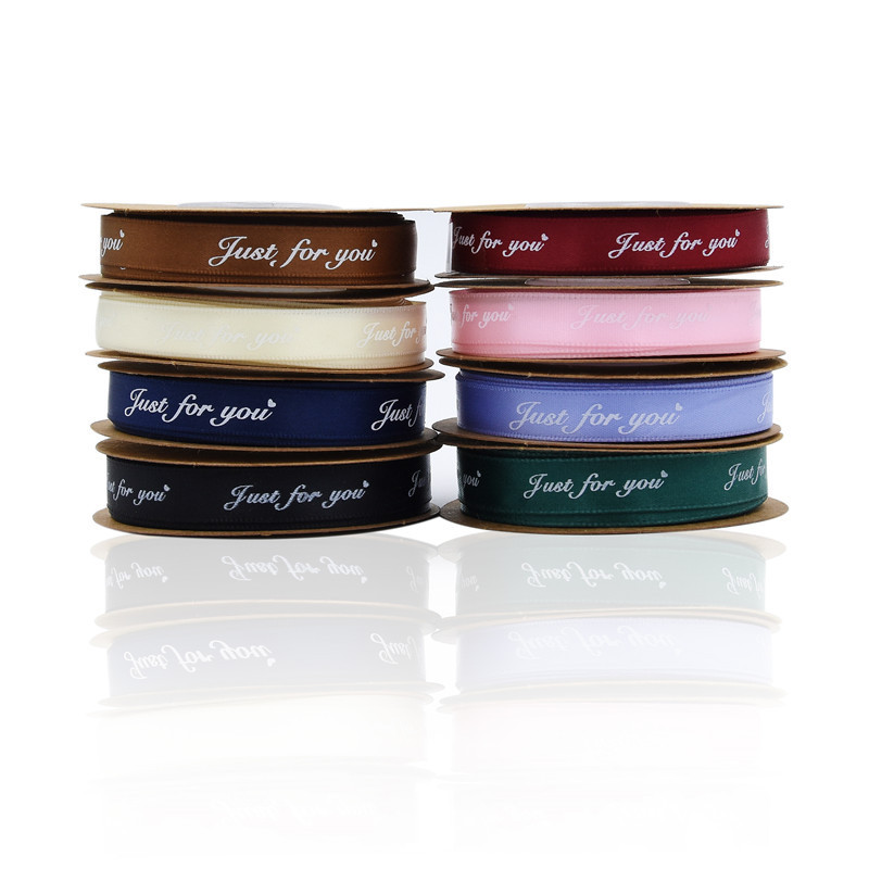 Transfronterizo popular 1cm letra impresa cinta floral Regalo boda traje de cinta sólo para usted en stock