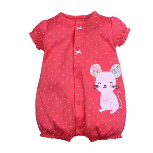 Cross-border summer baby clothes printing unisex baby diaper cover crawling suit short-sleeved onesie sleeper one-piece direct delivery