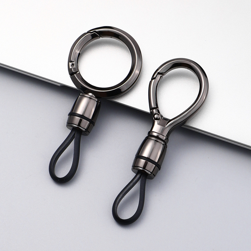 Car Universal Key Chain Pendant Metal High-End Key Chain Waist Hanging Buckle Ring Pendant Spring Buckle Explosion-Proof Model for Men