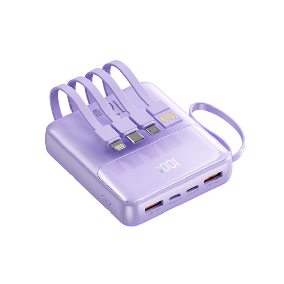 Super fast charging mini digital display charging treasure wholesale large capacity 20000 mA with cable gift mobile power supply