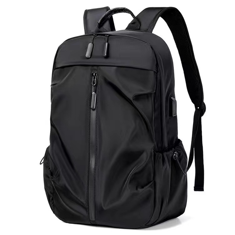 Cross-Border Men's Backpack, Casual Computer Bag, Travel Bag, Trendy School Bag for Middle School Students, Backpack with Printed Logo