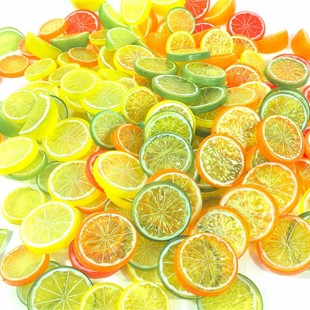 Simulated Lemon Slices Plastic Lemon Slices Fake Lemon Block Model Ready-Made Wholesale Fruit Slices Decorative Yellow Lemon Slices