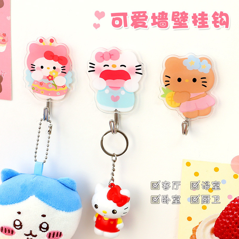 Cartoon Hook Strong Adhesive Sticker New Kt Hook Punch-free Hook Hook Load-bearing Seamless Hook small size