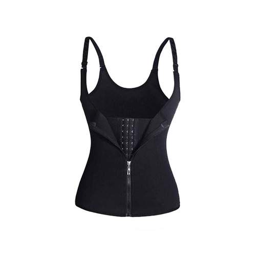 Zipper three-pleat body-shaping vest waist cincher innerwear slimming fitness garment women's waist-shaping shaping top